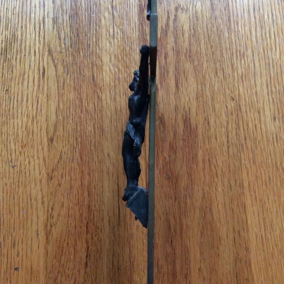 Vintage Church Altar Brass Crucifix - Picture 12 of 16